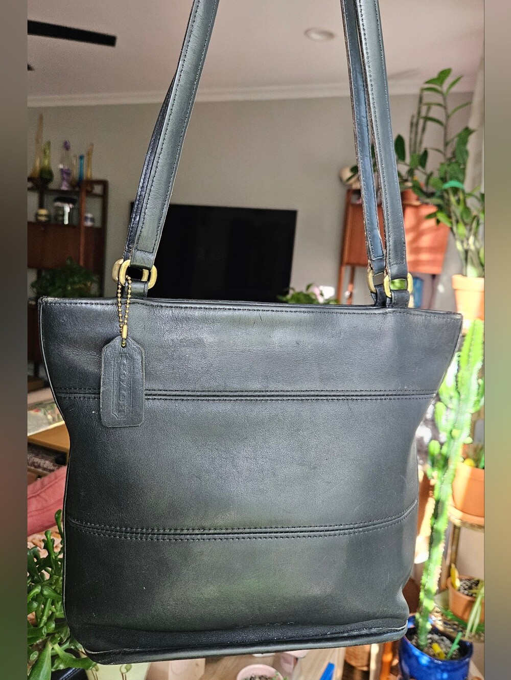 Vintage Coach Black Tribeca Shopper Style #9098 PROJECT